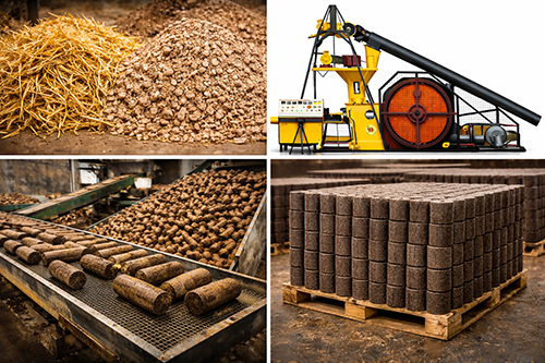 agriculture waste briquette machine